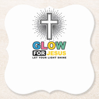 Leuchte für Jesus Christliches Kreuz Licht-Shirt-D Untersetzer