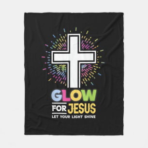 Leuchte für Jesus Christliches Kreuz T-Shirt Jesus Fleecedecke
