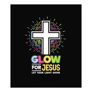 Leuchte für Jesus Christliches Kreuz T-Shirt Jesus Fotodruck