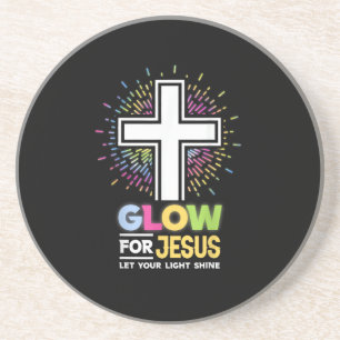 Leuchte für Jesus Christliches Kreuz T-Shirt Jesus Getränkeuntersetzer