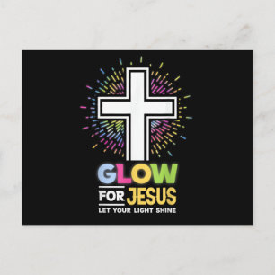 Leuchte für Jesus Christliches Kreuz T-Shirt Jesus Postkarte