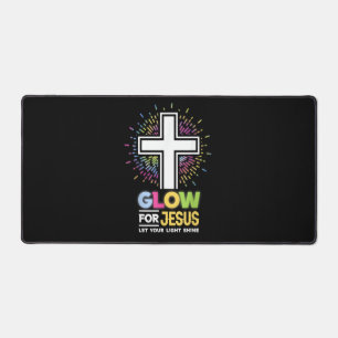 Leuchte für Jesus Christliches Kreuz T-Shirt Jesus Schreibtischunterlage