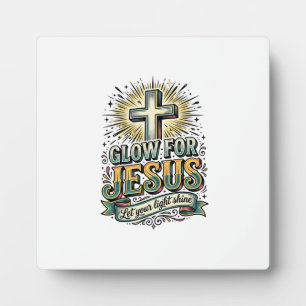 Leuchte für Jesus Vintage Christian Kreuz Shirt Fotoplatte