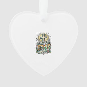 Leuchte für Jesus Vintage Christian Kreuz Shirt Ornament