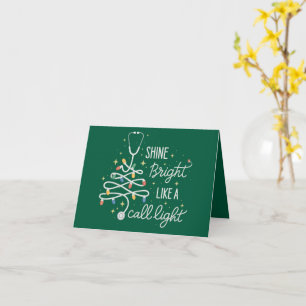 Leuchte hell wie eine Nachtschwester an Weihnachte Karte