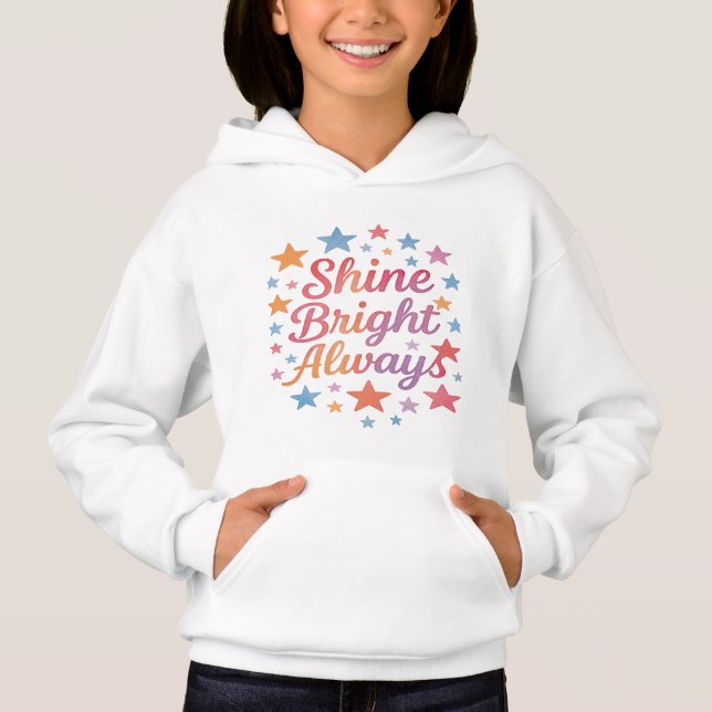 Leuchte immer hell Kinder Pullover Hoodie  (Vorderseite)