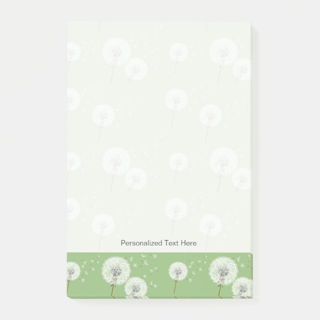 Leuchte Muster auf grünem Hintergrund Post-it Klebezettel (Vorderseite)