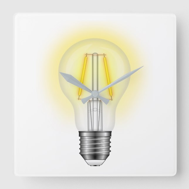 Leuchte Quadratische Wanduhr (Vorderseite)