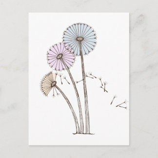 Leuchte Uhren blasen in der Brise Postkarte