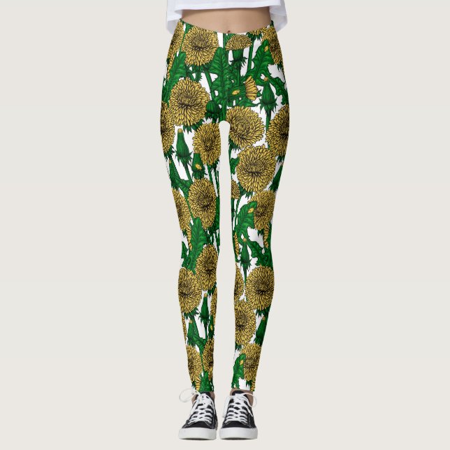 Leuchten auf Weiß Leggings (Vorderseite)