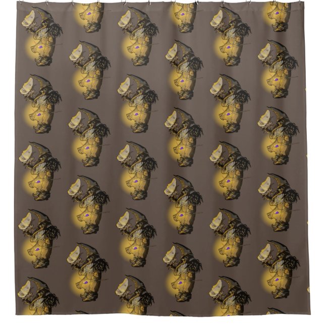 Leuchten Duschvorhang (Vorderseite)