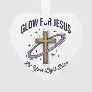 Leuchten für Jesus Christliches Kreuz Vintage Vekt Ornament