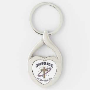 Leuchten für Jesus Christliches Kreuz Vintage Vekt Schlüsselanhänger