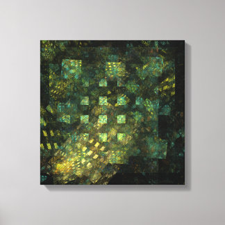 Leuchten in der Abstrakten Stadt Quad Canvas Print Leinwanddruck