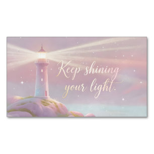 Leuchten Sie Ihr Licht weiter - Leuchtturm-Affirma Magnetische Visitenkarte