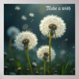 Leuchten Uhren machen einen Wunsch Poster