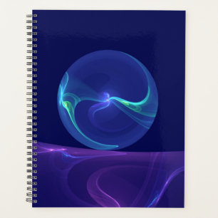 Leuchtend Blaue Violette Traum Abstrakt Fraktal Ku Planer