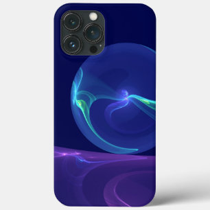 Leuchtend blaue violette Traum-Abstrakte Fraktal-K Case-Mate iPhone Hülle