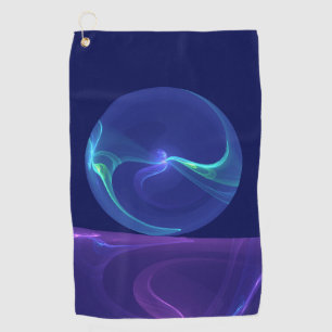 Leuchtend blaue violette Traum-Abstrakte Fraktal-K Golfhandtuch