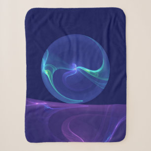 Leuchtend blaue violette Traum-Abstrakte Fraktal-K Sherpadecke
