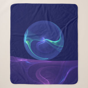 Leuchtend blaue violette Traum-Abstrakte Fraktal-K Sherpadecke