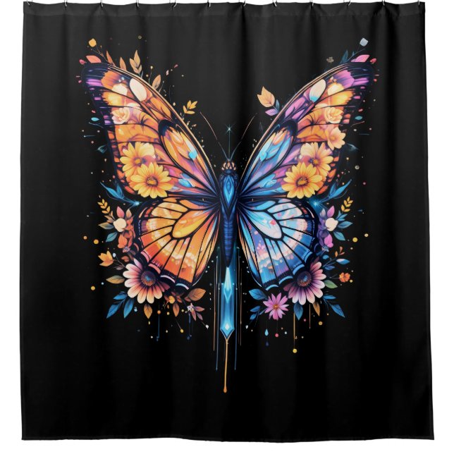 Leuchtend blühend duschvorhang (Vorderseite)