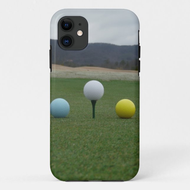 leuchtend farbige Golfbälle auf einem Berg Case-Mate iPhone Hülle (Rückseite)