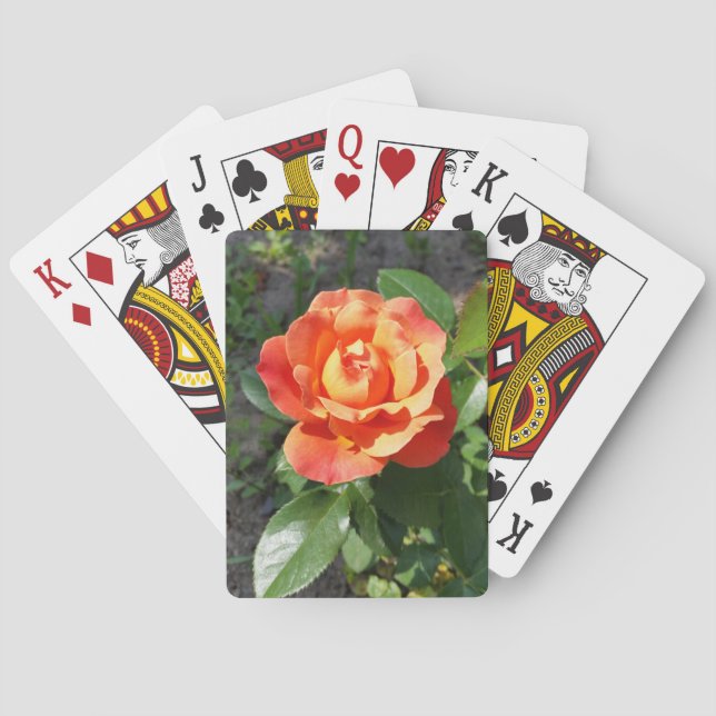 leuchtend gelbe Rose Spielkarten (Rückseite)