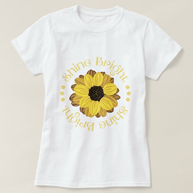 Leuchtend Gelbe Sonnenblume T-Shirt (Design vorne)
