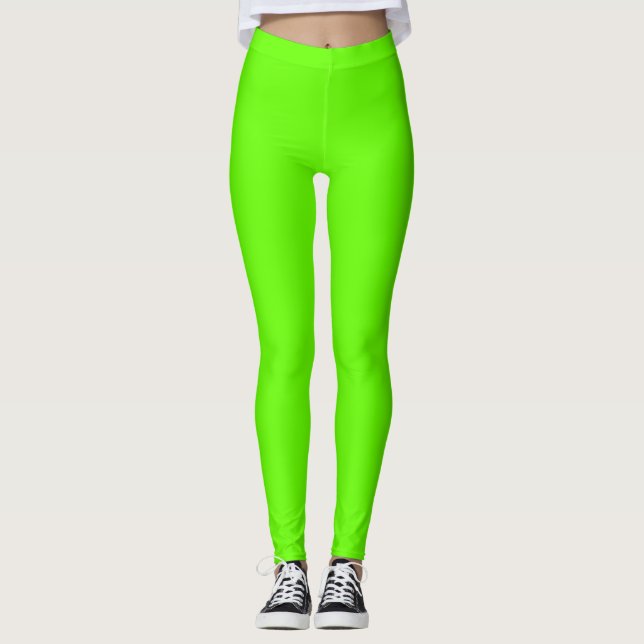 Leuchtend Grün Leggings (Vorderseite)