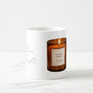 Leuchtend helle Kürbis-Vanille-Kerze Kaffeetasse