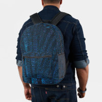 Leuchtend metallisch, blau geometrisch abstrakt