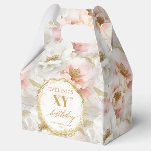 Leuchtend Pink Boho Gold Geburtstags-Bevorzugung B Geschenkschachtel