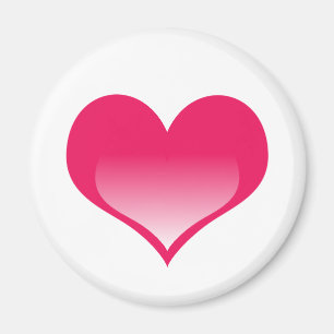 leuchtend rosa Herz Magnet