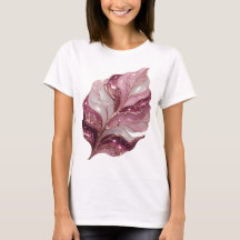 LEUCHTEND ROSA UND WEIßES BLATT MIT GLITZERNDEN ST