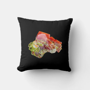 Leuchtend roter Wulfenitkristall Mineral Edelstein Kissen