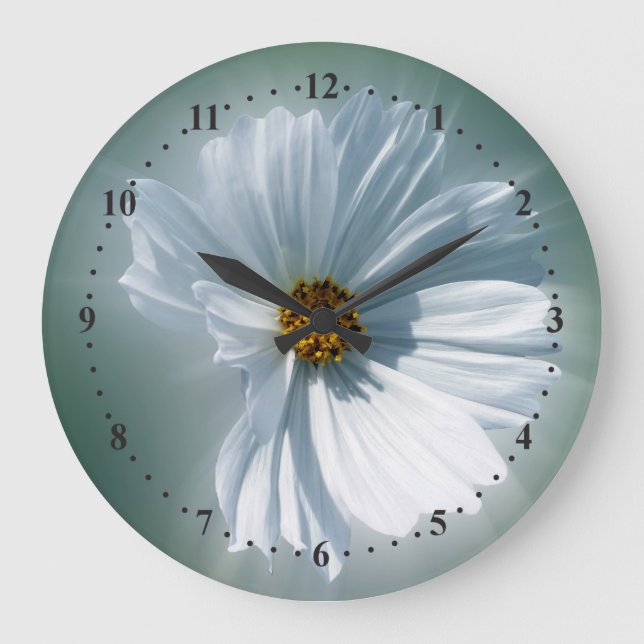 leuchtend weiß große wanduhr (Vorderseite)