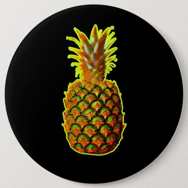 Leuchtende Ananas Button (Vorderseite)