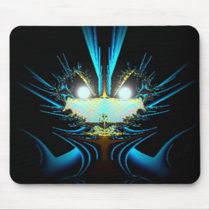 Leuchtende Augen Leuchtendes Blaues Wesen  Mousepad