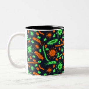 Leuchtende Bakterien Mikroorganismus giftig orange Zweifarbige Tasse
