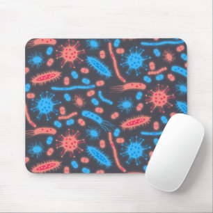 Leuchtende Bakterien Mikroorganismus pink blau Mousepad