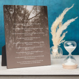 leuchtende Bäume "Mach es trotzdem!" Fotoplatte