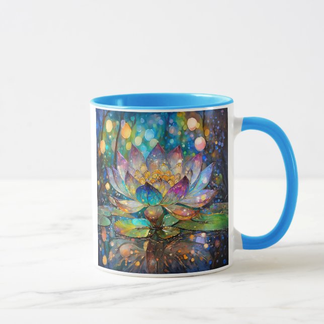 Leuchtende blühende Lotusblume Tasse (Rechts)
