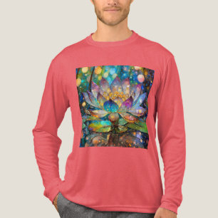 Leuchtende blühende Lotusblume Tri-Blend Shirt