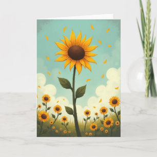 Leuchtende-Blüten-Feldkarte Karte