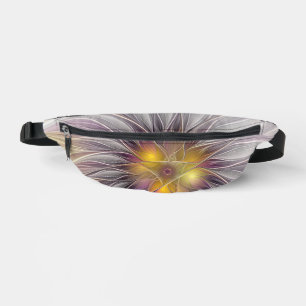 Leuchtende Bunte Blume, Abstrakte Moderne Fraktale Bauchtasche