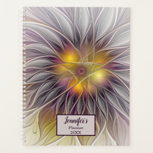 Leuchtende Bunte Blume, Abstrakter Fraktal Name Planer