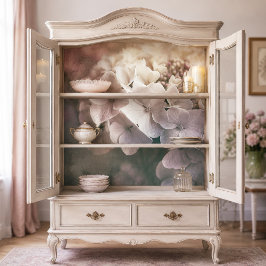 Leuchtende Cremige Lavendel Hortensie Decoupage Seidenpapier
