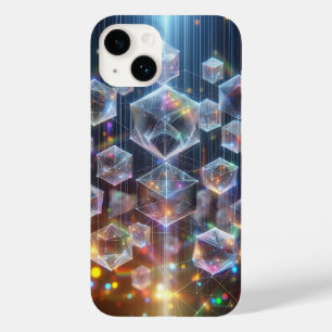Leuchtende Cyber-Geometrische Würfel-Handyhülle Fu Case-Mate iPhone 14 Hülle