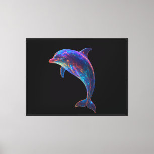 Leuchtende Delfin-Kunst Leinwanddruck